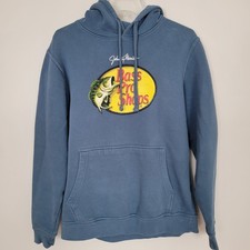 Bass Pro Shops Mens Sweatshirt Small Blue Hoodie Jonny Morris Graphic Pullover