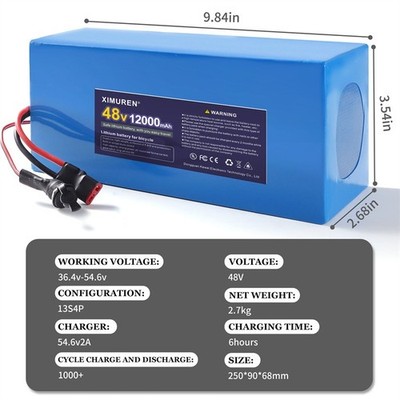 Geeci Batteries pour Vélo 36V/48V 8AH/10AH/13AH/15AH/17.5AH/18AH/19