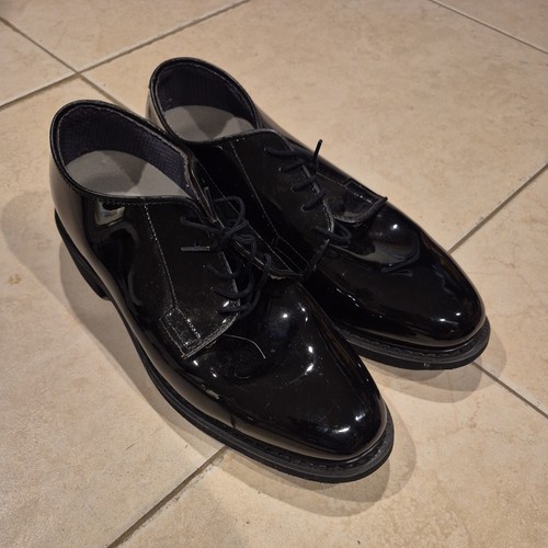 Bates Lites Uniform Oxford Dress Shoes Size 9.5 High Gloss Police Military