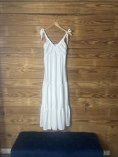 express white tiered dress Xs White Shoulder Strap Maxi Dress 