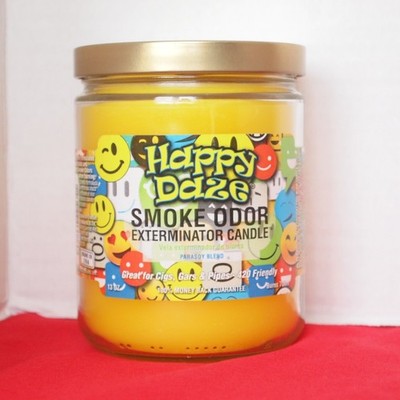 New SMOKE ODOR Exterminator Candle - HAPPY DAZE