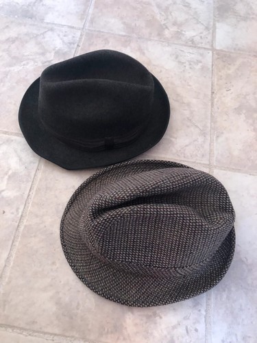 Lot De 2 Chapeaux Femme Vintage - Blanc Paille Et Marron Velours - Taille 55-56 - Style Cloche Années 20-30
