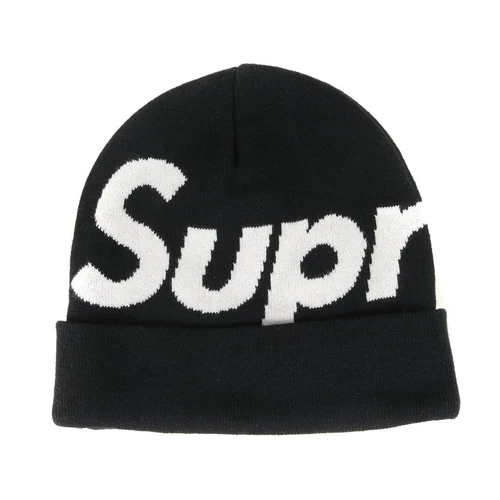 Chapeau casquette tricot noir Supreme Beanie Big Logo (Big Beanie) occasion BEEG 0