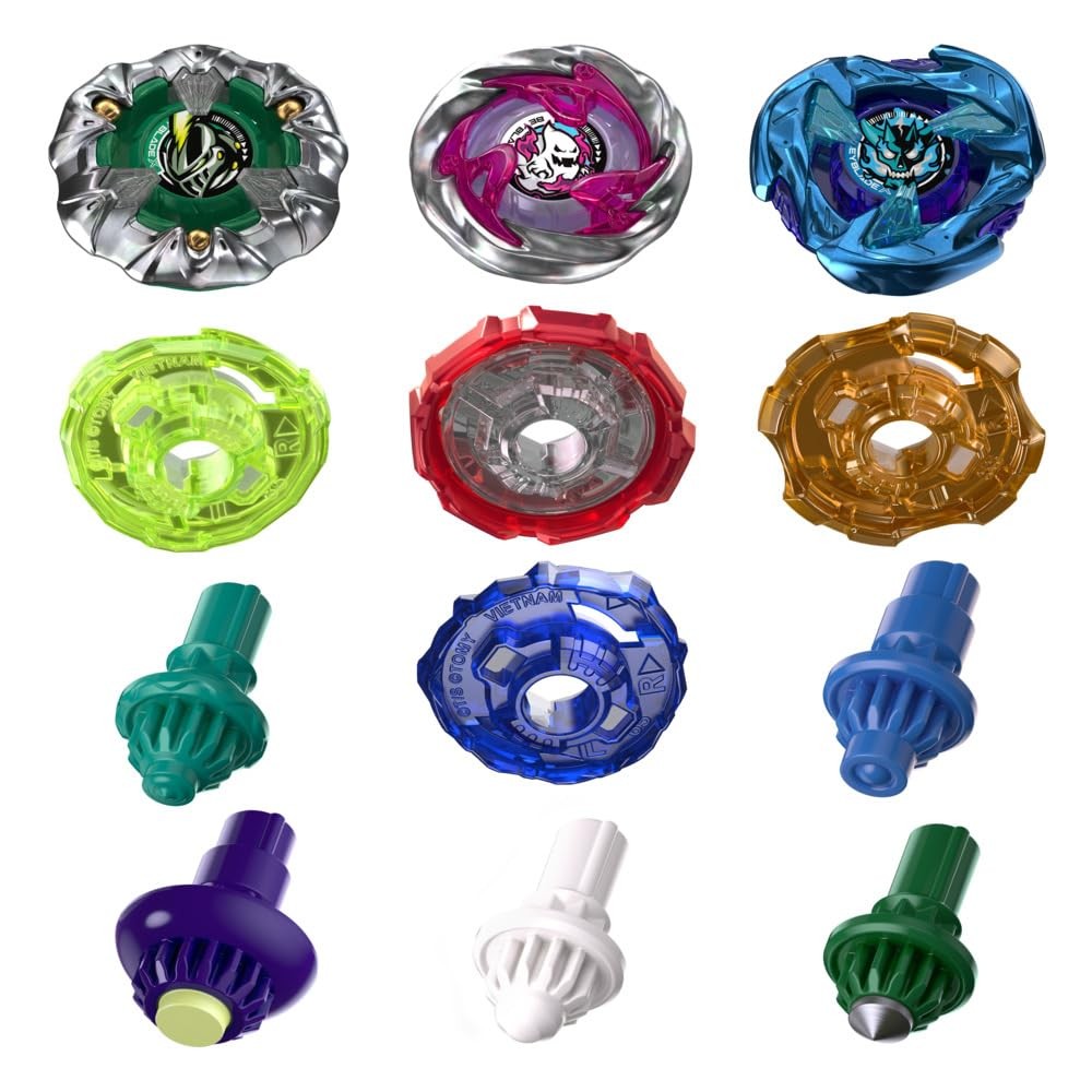 BEYBLADE X R（ラッシュ） ビット 3本セット BEY BLADE X XTreme Expansion Pack, 3 Blades, 4 Ratchets, 5 Bits