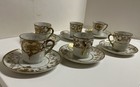 Noritake Demitasse Cups And Saucers, Hand Painted Gold Enamel On Porcelain — photo 3