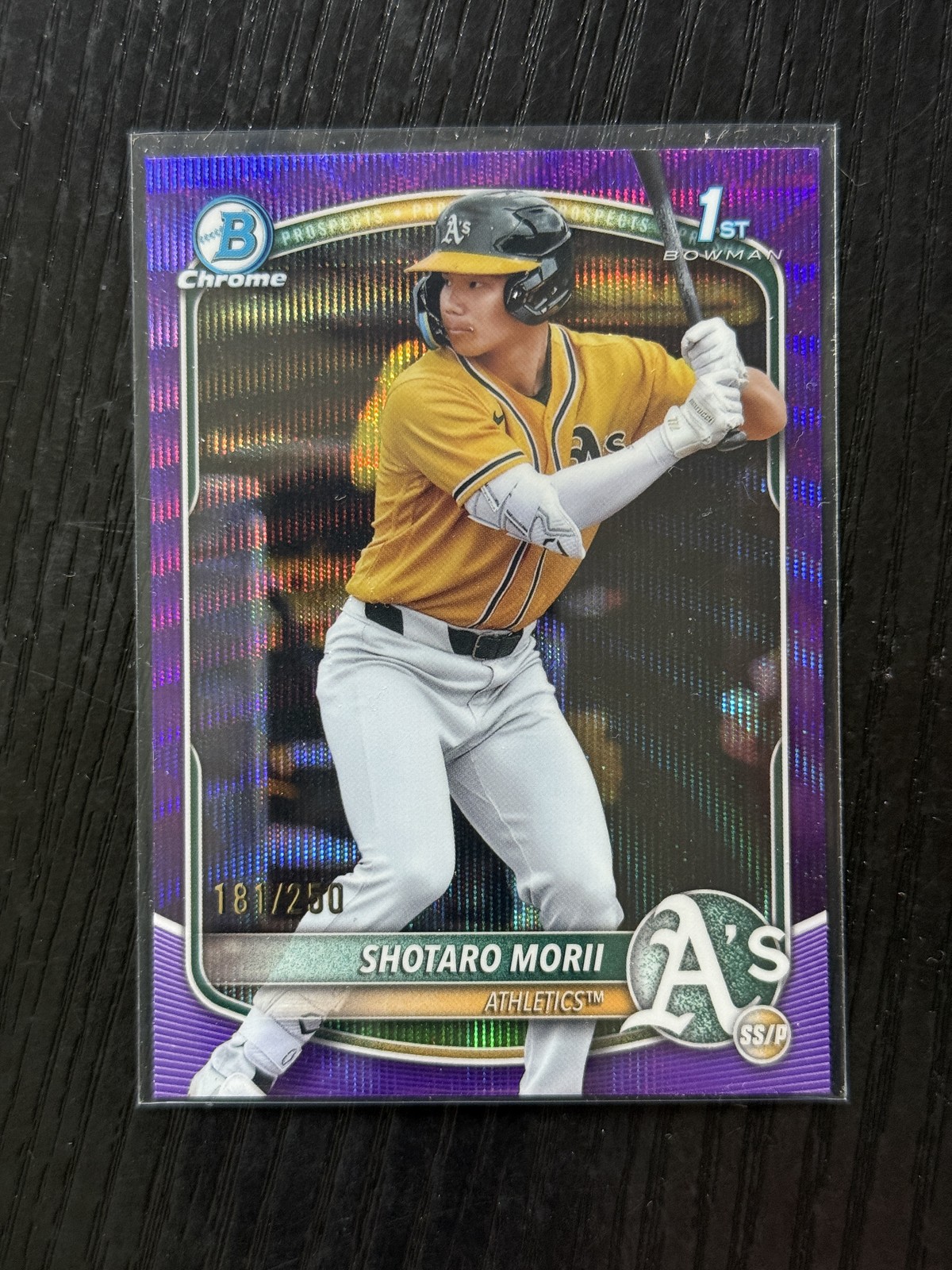 2025 Bowman Chrome #BCP-170 Shotaro Morii Prospects Purple Wave #/250
