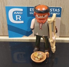 PLAYMOBIL VILLAGER , MANCO BEGGAR WITH CRUTCH , NATIVITY SCENE - 27/6/25