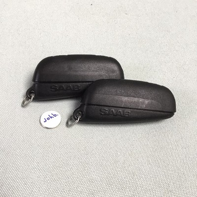 Pair Saab Remote 9.3 9.5 KHH13TN Fob Transmitter LUCAS 4TXD 1984102446 Genuine