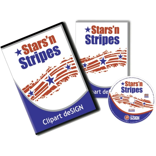 CLIPART DESIGN USA PATRIOTIC-STAR-STRIPES VINYL CUTTER PLOTTER IMAGES-VECTOR CLIP ART CD
