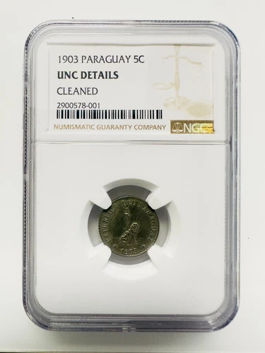 Paraguay 1903 5 Centavos UNC Details NGC Copper-nickel