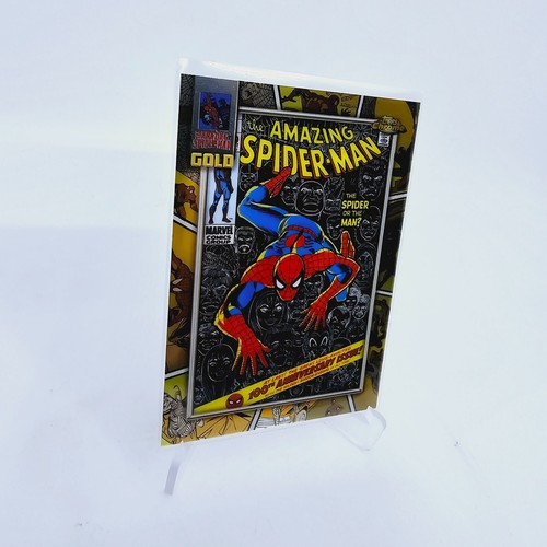 2024 Topps Chrome Marvel Spiderman Gold #SG-7 The Amazing Spider-Man #100 🔥 - Picture 2 of 4