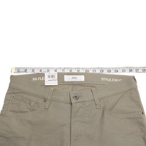 Brax NWT 5 Pocket Jean Cut Pants Hi-Flex Size 33 US Chuck in Green Cotton Blend - Picture 8 of 11