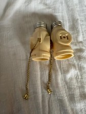 Satco Medium Base Ivory Pull Chain Current Ta...