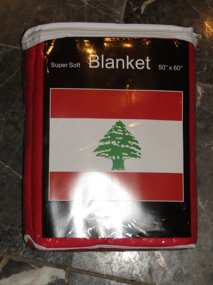 Lebanon Lebanese Flag 50x60 Polar Fleece Blanket Throw - Image 3 of 3