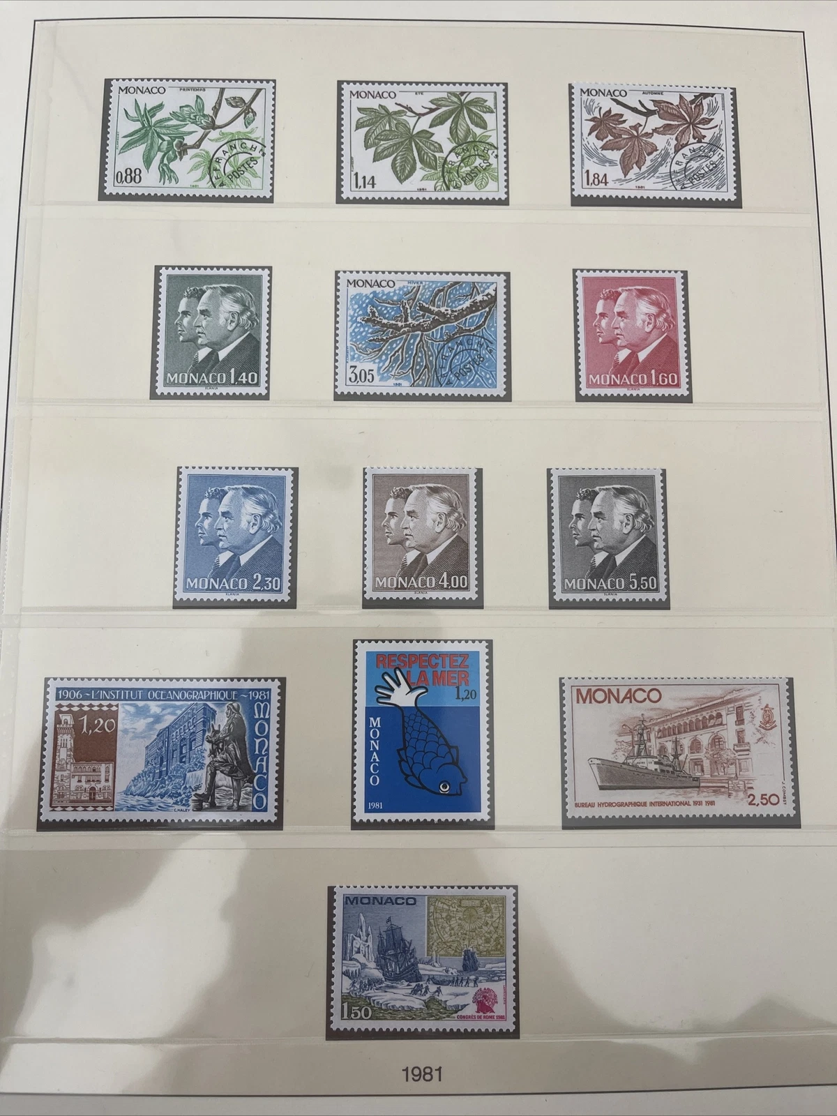 Timbres Monaco Neuf Lindner No.186 1981 Page 95
