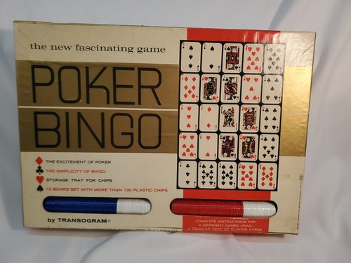 60s Vintage Transogram Poker Bingo Card Board Game. USA Complete #5010 - Picture 1 of 7