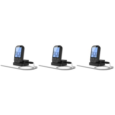  3 PCS Wireless Remote Thermometer Pre-programmed Cooking Temperature