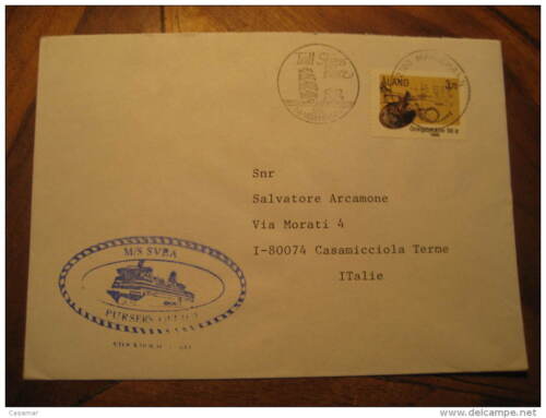 Mariehamn 1998 to Casamicciola Terme Italy Tall Ships Race Cancel Stamp On M/S - Picture 1 of 1