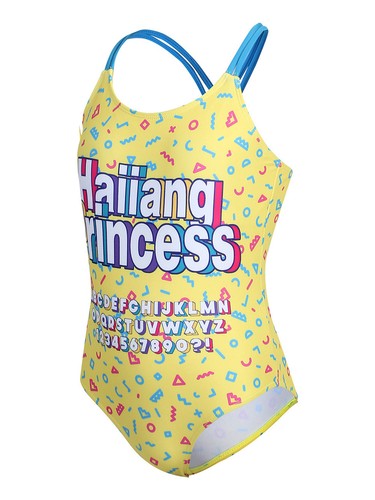 Kids Girls Swimsuit Leotard Swimwear Open Back Beachwear Training One-piece - Picture 22 of 68