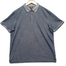 Calvin Klein Men Sz L Polo Shirt Blue Light Blue Collar Activewear Golf Preppy