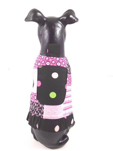 Dog Pet Cat Clothes Harness Size XS 3 to 5 LBS NEW Handmade Girl Pink Black NEW - 第 2/12 張圖片