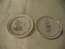 PRECIOUS MOMENTS 4" MOTHER'S DAY PLATES,1989 AND 1990, BEAUTIFUL, FREE SHIPPING!