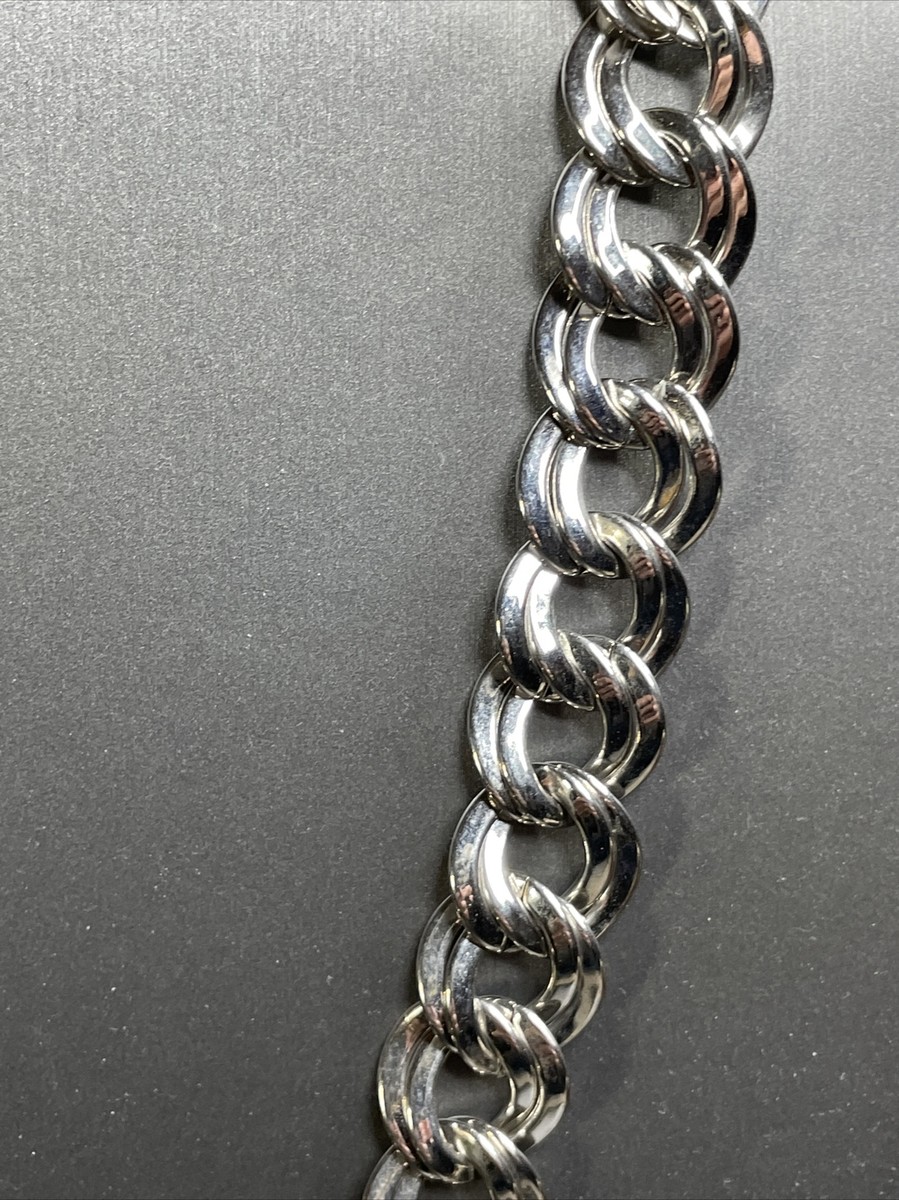 ぱーもねっと伯爵 Monet Wide 15mm (.59” Wide Vintage Silver Tone 26” Chain Necklace