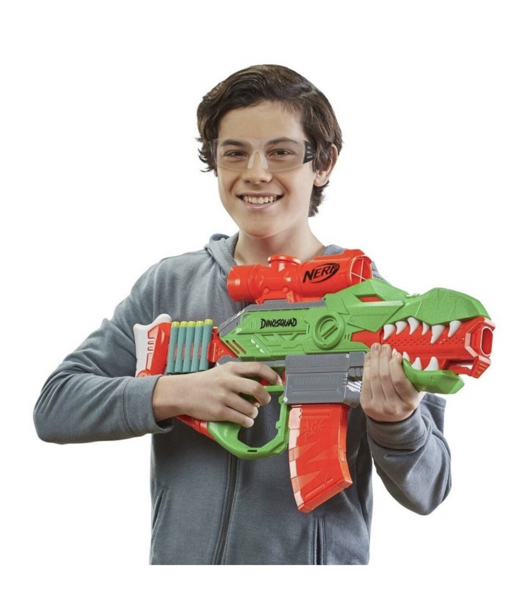 NERF 087-11-8202 Dinosquad Rex-rampage Blaster Gun Toy for sale