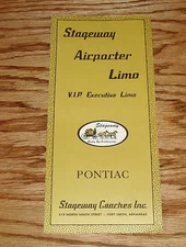 Original 1967 Pontiac Stageway Airporter Limo Foldout Sales Brochure 67
