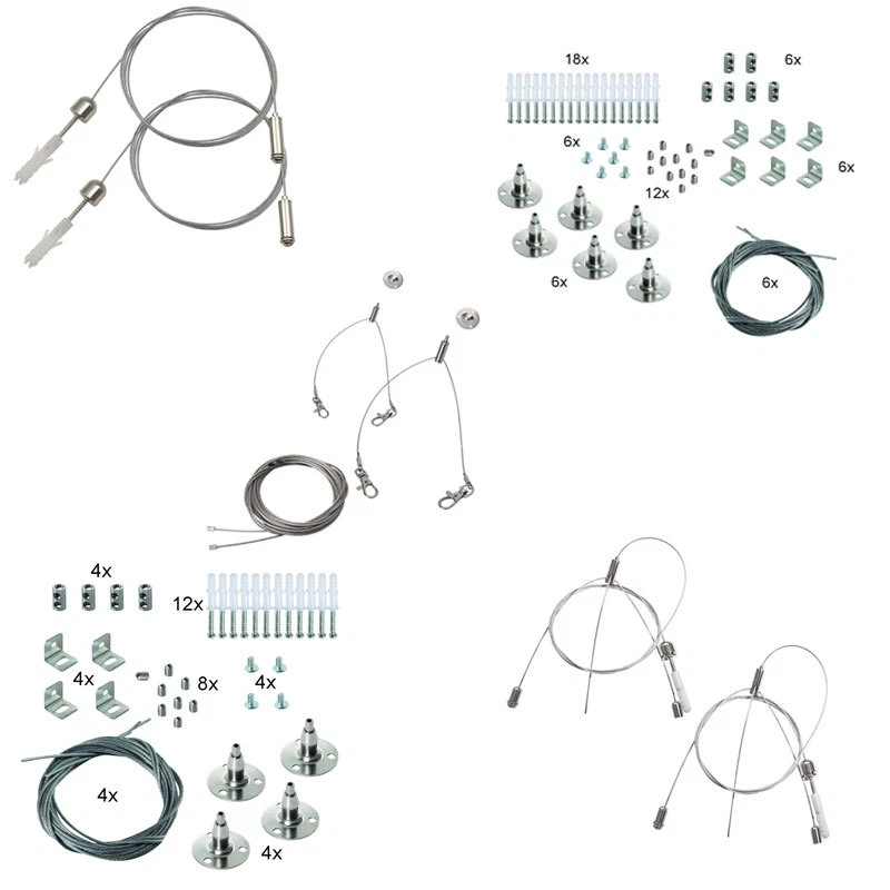 KANLUX Seilabhängung Y-förmig Hängeleuchten Bürolampen Karabinerhaken Decke Aufhängung