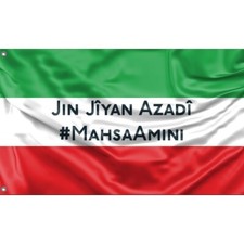 Mahsa Amini Protest Flag | Unique Design, 3x5 Ft / 90x150 cm, EU Made