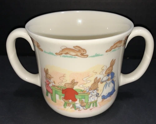 Royal Doulton Bunnykins Double Handled Childs Mug Mother Dinner Fine Bone China