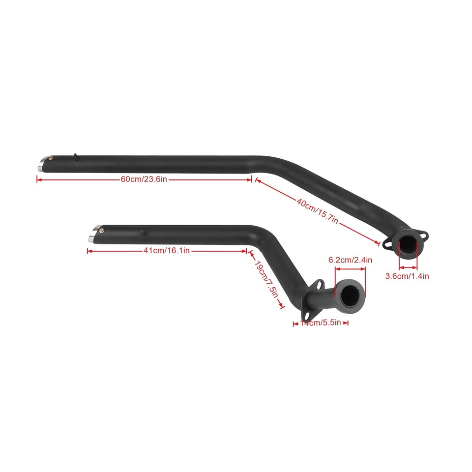 For Suzuki Boulevard M50 C50 T/C VL800 Shortshots Staggered Exhaust Pipes System - Image 2 of 4