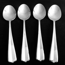 ONEIDA USA Stainless GALA IMPULSE Set Of 4 OVAL SOUP SPOONS 6 7/8"