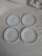 Lot 4 Corelle Friendship Lunch Plates 8.25" Luncheon Blue Flowers Tulips Floral