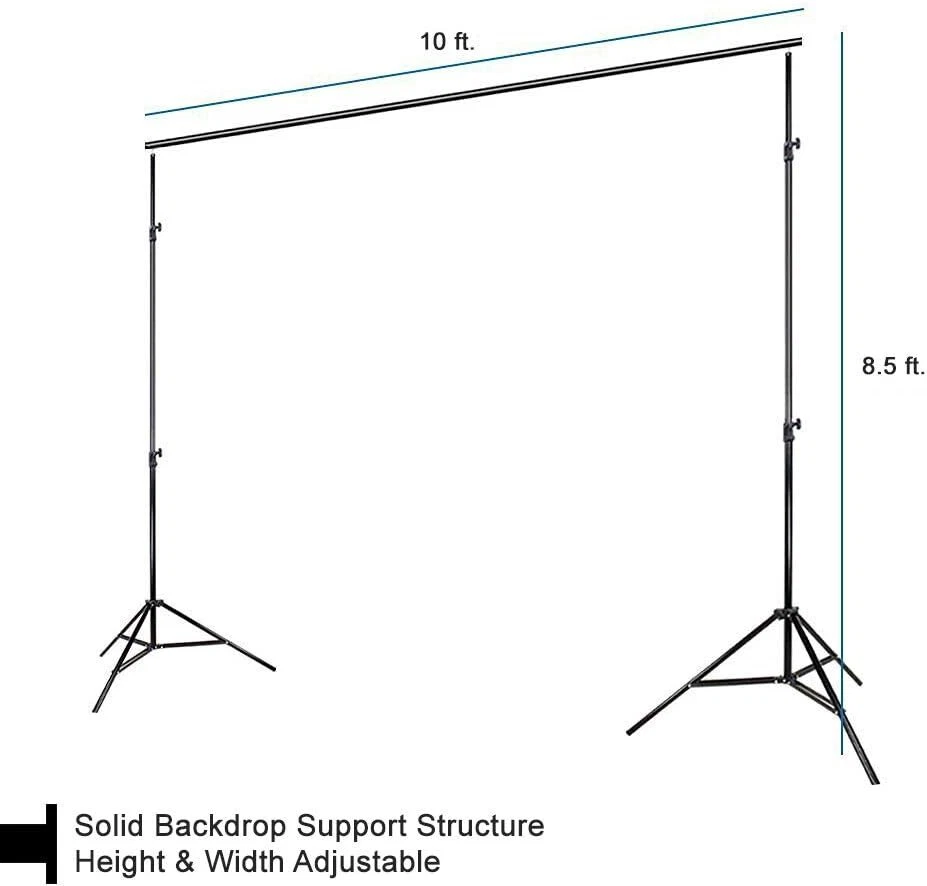 LimoStudio Photo Video Studio 10Ft Adjustable Muslin Background Backdrop Support - Image 2 of 4