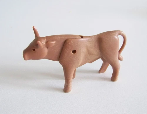 PLAYMOBIL (B8114) WESTERN - Light Brown Bull Vintage Farm Middle Ages 3503