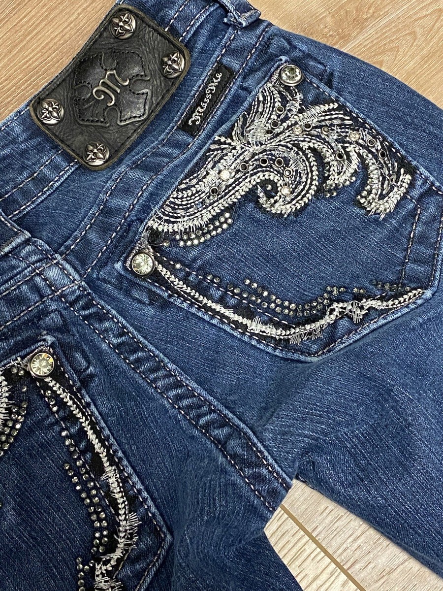 Womens Miss Me Jeans Capri Buckle JE5637P Capris Size 24