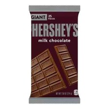 Hershey's Milk Chocolate Giant Candy, Bar 7.56 oz, 25 Pieces New