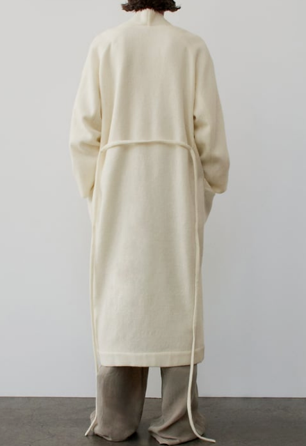 NWT ZARA WOMEN'S ELEGANT MANTECO WOOL COAT WHITE SIZES XS-S REF