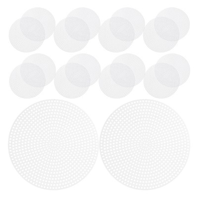  20 Stück Kunststoff-Mesh-Leinwandblätter für Kreuzstich und Stickerei,