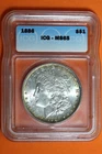 1886 Toned ICG MS65 Silver Morgan Dollar $1 #B38395