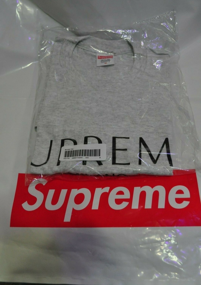 Supreme Milano T-shirt size M ASH GRAY *NEW* *DC* *AUTHENTIC