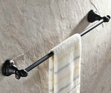 Black Oil Rubbed Bronze Bathroom Accessory Wall Mounted Single Towel Bars Holder