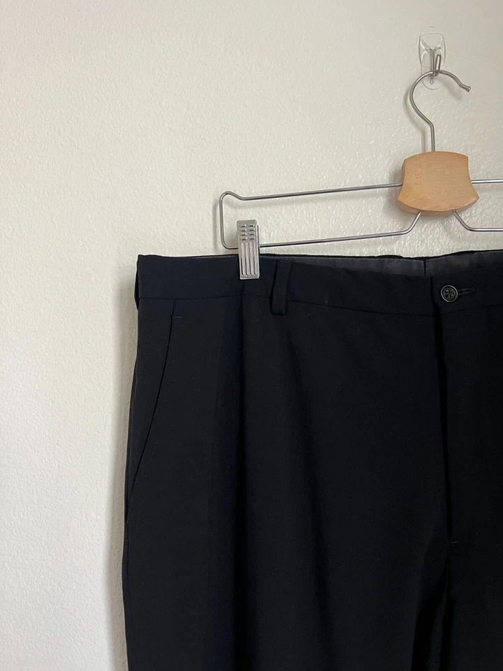 Pantalones de pierna recta de lana Ralph Lauren Black Label para hombre en negro talla 40 Foto 2 de 4
