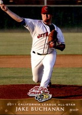2011 California League All-Stars Grandstand #4 Jake Buchanan Dallas NC Card
