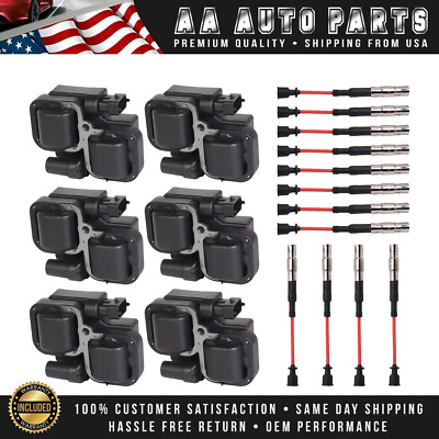 6x Ignition Coil & Ignition Wire Set Fit Chrysler Crossfire V6 3.2L UF359