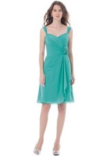 Bill Levkoff Bridesmaid Dress 474 Prom Wedding Short Gown Sleeveless V-neckline