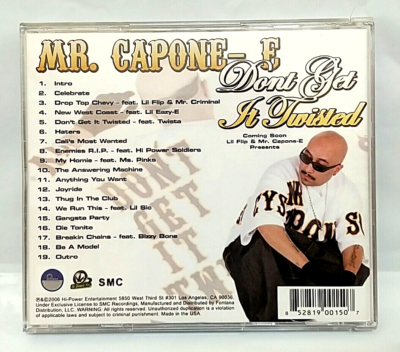 プロモ2枚‼️D.P.G. / Mr.Capone-E,Nate Dogg 12 CD) Mr. Capone-E – Don't Get It Twisted, Album, SMC 150, Near Mint
