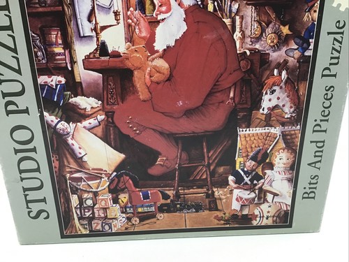 Bits And Pieces "Just One More Stitch" Christmas Santa Studio 500 Piece Puzzle - Picture 3 of 10
